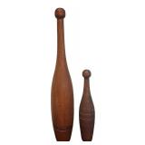 K - Pair of Vintage Wooden Pins