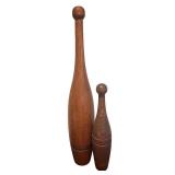 K - Pair of Vintage Wooden Pins