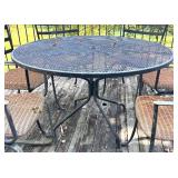 Y - Vintage Metal Patio Table with Six Chairs
