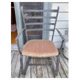 Y - Vintage Metal Patio Table with Six Chairs