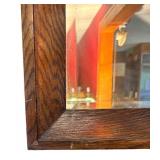 LR - Vintage Wood Framed Mirror