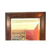 LR - Vintage Wood Framed Mirror