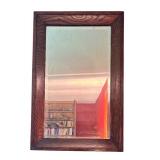 LR - Vintage Wood Framed Mirror