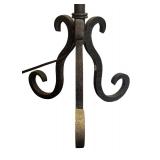 LR - Table Lamp with Wrought Iron Curved Base and Shade