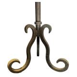 LR - Table Lamp with Wrought Iron Curved Base and Shade