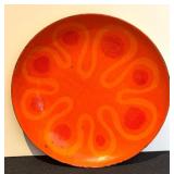 K - Vintage Abstract Enamel Plate by Bob Oldrich