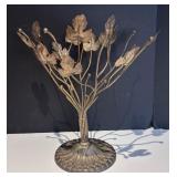 K - Vintage TIC of India Metal Floral Decor