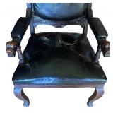 LR - Vintage Ornate Carved Wood Arm Chair