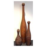 LR - Set of 3 Vintage Wooden Pins