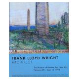 LR - Framed Frank Lloyd Wright Architect Print for The Illinois MoMA Exhibition