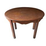 LR - Vintage Oval Wood Accent Table