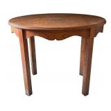 LR - Vintage Oval Wood Accent Table