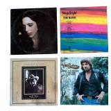 R - Collection of 8 Vinyl Record Albums - Dwight Yoakam, Jerry Garcia, The Pretenders, Jerry Jeff Walker and More