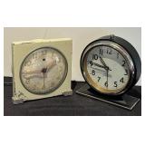 LR - Pair of Vintage Westclox Table Clocks