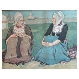 LR - "Chatting Hour" Framed Print by Karl Verbruggen