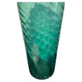 LR - Tall Spiral Pattern Glass Vase