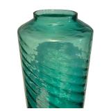 LR - Tall Spiral Pattern Glass Vase