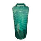 LR - Tall Spiral Pattern Glass Vase