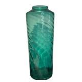 LR - Tall Spiral Pattern Glass Vase