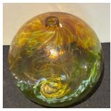 K - Handblown Art Glass Vase with Swirl Design