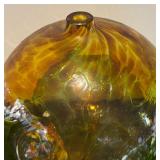 K - Handblown Art Glass Vase with Swirl Design