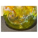 K - Handblown Art Glass Vase with Swirl Design