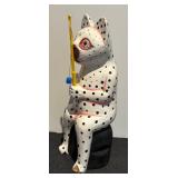 LR - Set of 4 Vintage Hand-Painted Folk Art Animal Figurines