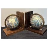 LR - Pair of Vintage Globe Bookends