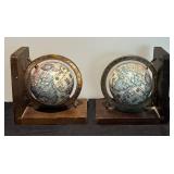 LR - Pair of Vintage Globe Bookends