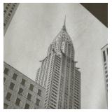 K - Black and White Print of Chrysler Building