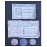 K - Colonial Currency Notes and Coins