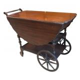 U - Vintage Wooden Drop Leaf Tea Cart