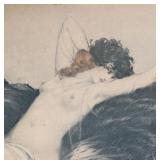 U - Framed Louis Icart Print Titled "Idleness"