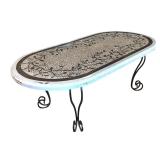 U - Oval Mosaic Style Coffee Table