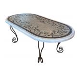 U - Oval Mosaic Style Coffee Table