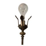 U - Vintage Brass Floor Lamp with Ornate Base