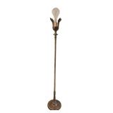 U - Vintage Brass Floor Lamp with Ornate Base