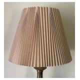 U - Vintage Brass Table Lamp with Pleated Shade