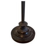 U - Vintage Floor Lamp with Shade and Ornate Metal Base