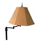 U - Vintage Floor Lamp with Shade and Ornate Metal Base