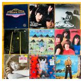 LR - Collection of 9 Classic Rock Vinyl LP Records Including Rolling Stones, Billy Joel, Ramones, and More