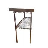 K - Stainless Steel Work Table with Wire Shelf and Wood Top