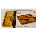 K - Parini Bamboo Chip and Dip Platter in Original Box