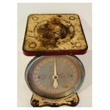 K - Vintage Kitchen Scale and Hand Egg Beater Set