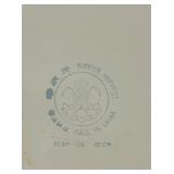 K - 24-Inch Bumper Harvest China Enamel Trays with Floral and Butterfly Design
