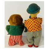 K - Vintage Clown and Cymbal Monkey Wind-Up Toys