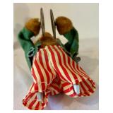 K - Vintage Clown and Cymbal Monkey Wind-Up Toys