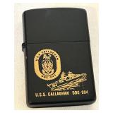 K - USS Callaghan DDG-994 Collectible Black Lighter