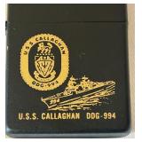 K - USS Callaghan DDG-994 Collectible Black Lighter