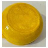 K - Set of 3 Vintage Ceramic Lidded Casserole Dishes in Yellow, Blue, and Pink